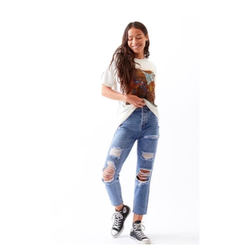PACSUN Ripped Straight Leg Jeans - Picture 2 of 10